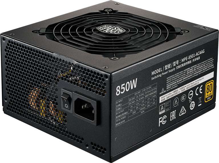 Bloc d'alimentation PC full-modulaire Cooler Master MWE Gold V2 850 - 80Plus Gold, 850W