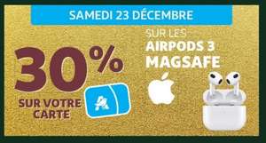 Apple AirPods 3 avec boîtier de charge Magsafe - (Via 53.70€ sur la Carte de Fidélité - Frontaliers Luxembourg)