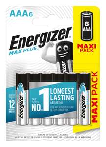 Lot de 6 piles Energizer Max Plus AAA - 1.5V (sélection de magasins)