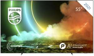 TV 55" Philips 55OLED706 - 4K UHD, OLED, Smart TV, Dolby Atmos & Vision, HDMI 2.1, Ambilight 3 côtés