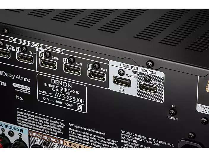 Amplificateur Home Cinéma Denon AVR-X2800H DAB - Noir (via remise panier)