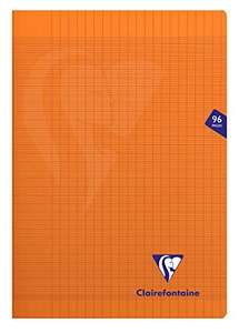 Cahier Clairefontaine Orange A4 21x29,7 cm 96 Pages Grands Carreaux