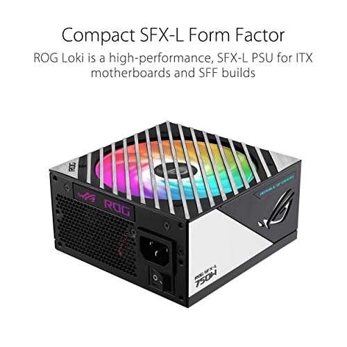 Alimentation PC modulaire Asus Rog Loki SFX-L - 750W, 80+ Platinum, ATX 3.0, PCIe 5.0