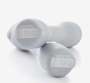 Paire d'haltères fitness Domyos 2*3 Kg - EASY Gris
