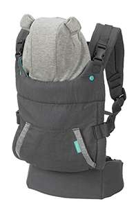 Porte bébé Infantino Cuddle Up - Assise ergonomique, mode de portage ventral et dorsal, avec capuche amovible