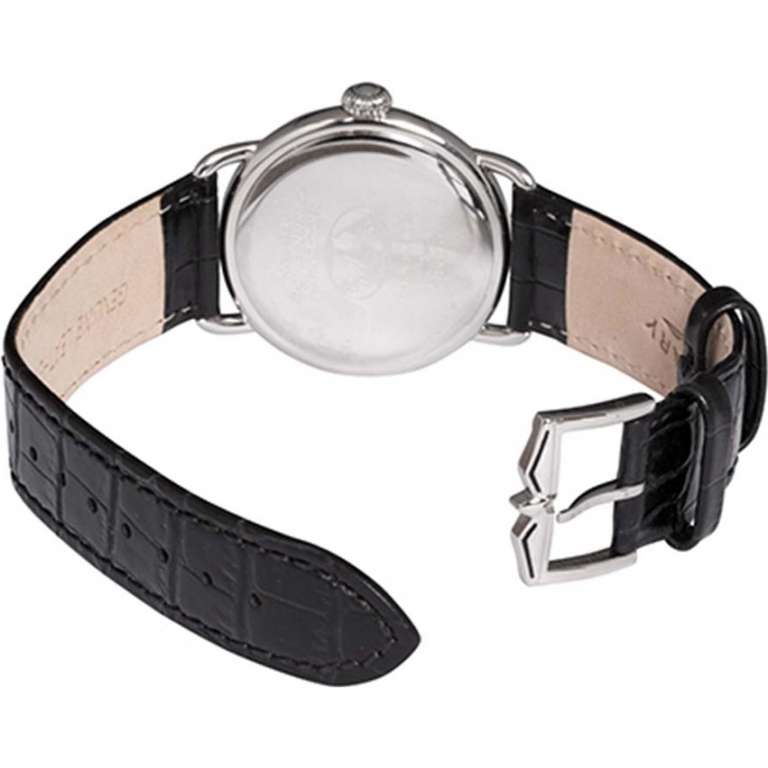 Rotary Mens montres sherlock holmes argent montre noir , saphir (chriselli.com)