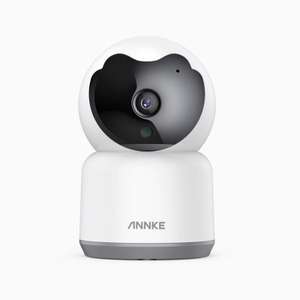 Caméra de surveillance intérieure ANNKE Crater 2 - 3MP (2304 x 1296), WiFi, Détection sonore / de mouvement, Compatible Alexa, noir ou blanc