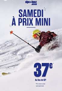 Forfait ski - Alpes d’Huez 37€ le forfait uniquement le samedi (si achat avant jeudi minuit)
