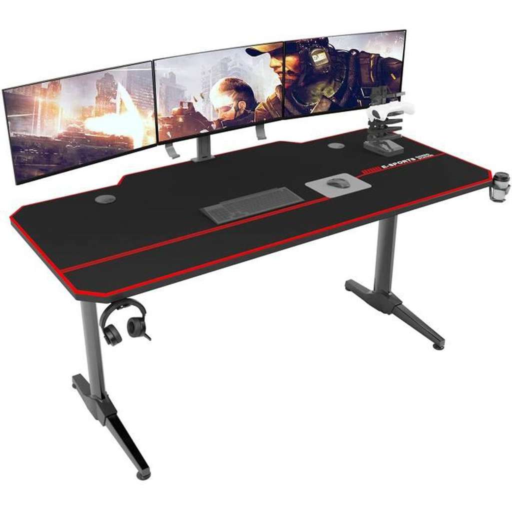 140 × 60 cm Bureau Gamer pour Gaming PC Informatique Ergonomique