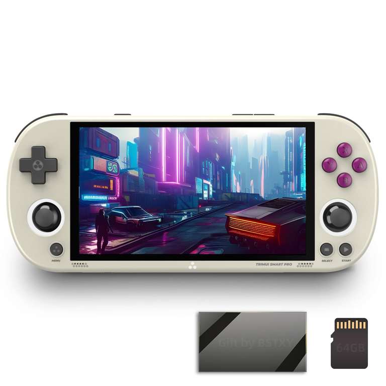 Console de jeu portable 4.96" Trimui smart pro - Rétro gaming - Sans jeu - 3 couleurs au choix