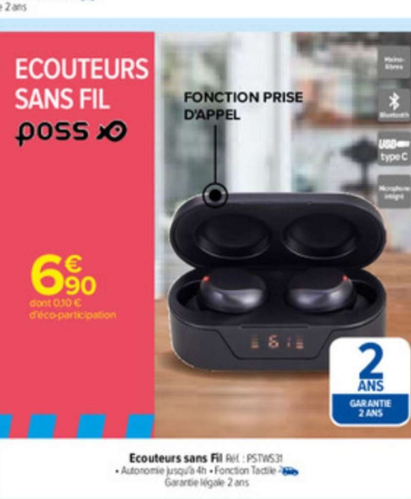 Ecouteur Bluetooth Noir à Prix Carrefour