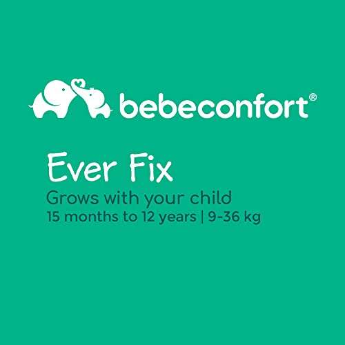 Siège-Auto Bebeconfort Ever Fix - Ceinturés, Isofix, 15 mois à 10/12 ans, 9-36 kg, Pixel Grey