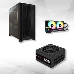Pack Boitier 4000D AIRFLOW + Alim RM750e + Water cooling iCUE H100x RGB ELITE