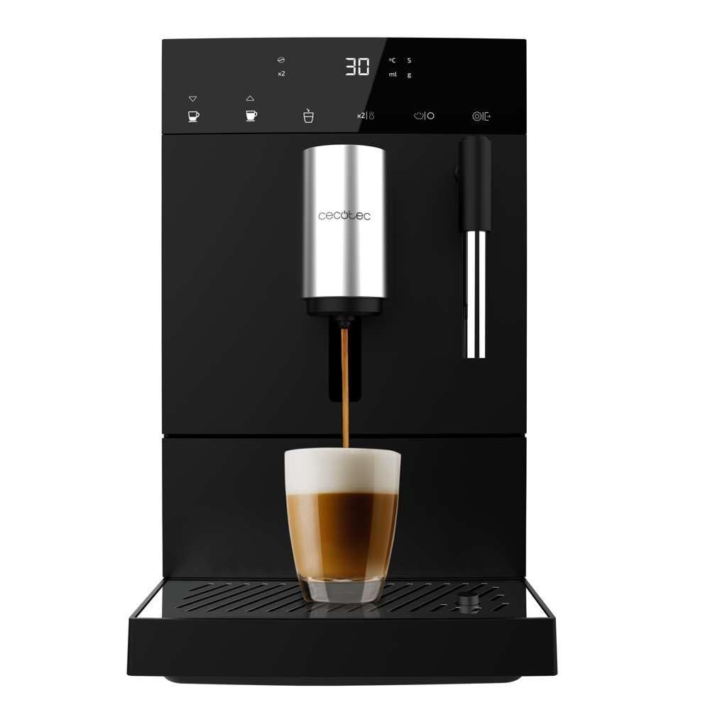 Machine à café Cecotec Compacte - 1350W, 19 Barres; Réservoir de Grains de Café de 150gr avec Broyeur et 1,1 L d'Eau