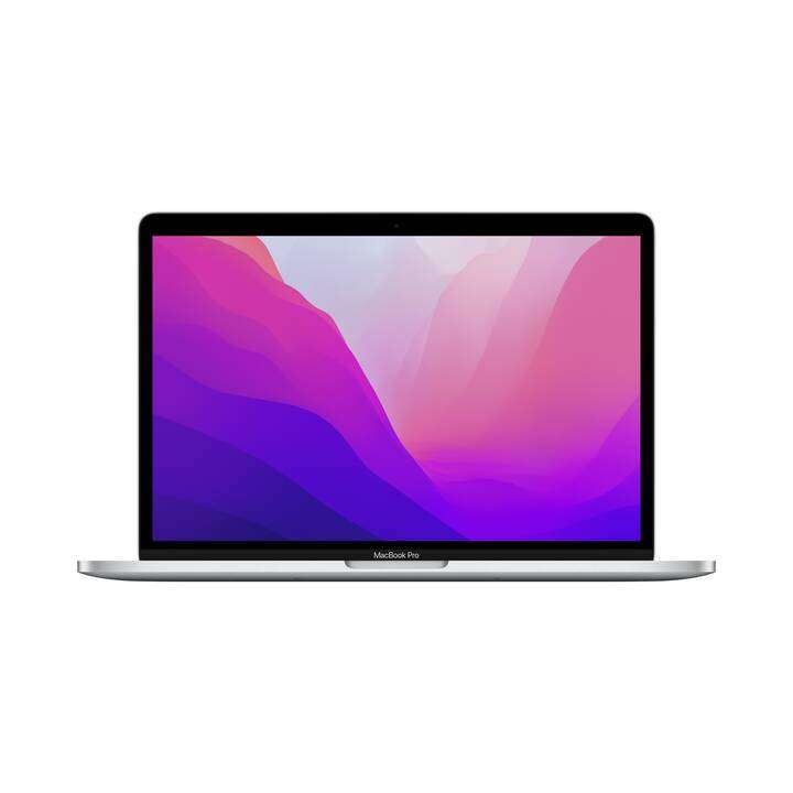 PC Portable 13" Apple MacBook Pro (2022) - Apple M2, 8 Go RAM, SSD 256 Go, argent, QWERTZ (frontaliers Suisse)