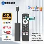 Dongle Android TV 4K Certifié UBISHENG GD1 S905Y4