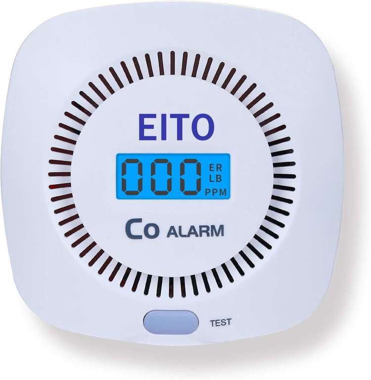 Détecteur de Monoxyde Carbone EITO avec Affichage Numérique & Alarme de 75  dB, Alimenté Par Batterie, Norme EN50291 (Vendeur Tiers) –