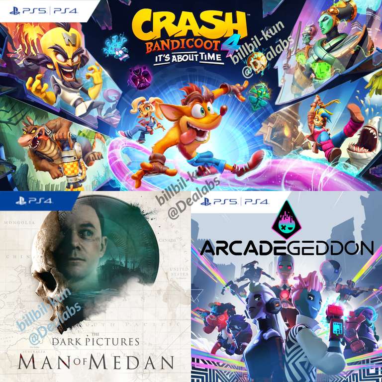[PS+ Essential] Crash Bandicoot 4: It’s About Time, The Dark Pictures Man Of Medan et Arcadegeddon offerts sur PS5 & PS4 (dématérialisés)