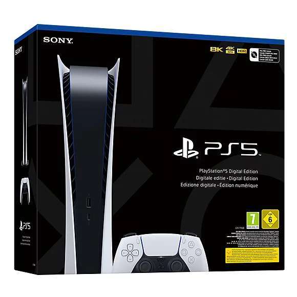 Console Sony PlayStation 5 (PS5) - Digital Edition (+ 42€ en Rakuten Points) - Vendeur Carrefour