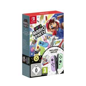 Jeu Super Mario Party sur Switch (Dématérialisé) + Manette Joy Con violet et vert pastel