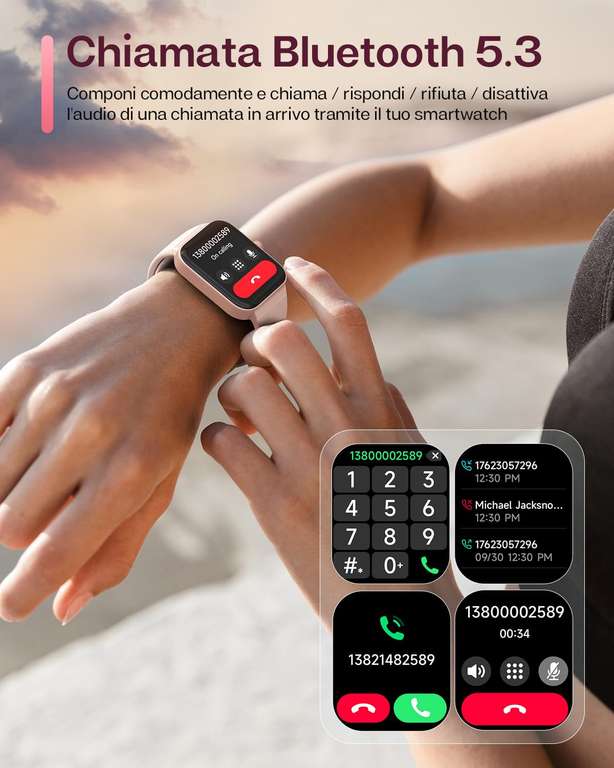 Montre Connectée Femme avec Appels Bluetooth, 1,7 Montre Connectée  Moniteur de Fréquence Cardiaque/SpO2/Sommeil/Alexa Intégré, Montre  Intelligente 60 Modes Sportifs Notifications pour Android iOS : :  High-Tech