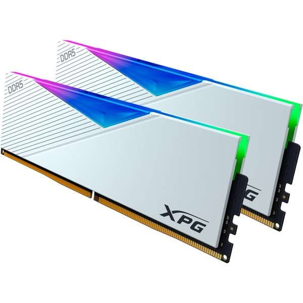 Kit mémoire RAM XPG ADATA Lancer RGB - 32 Go (2 x 16 Go) DDR5, 6000 MHz ECC, CAS 40, blanc
