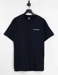 T-shirt à logo linéaire New Balance - Noir (tailles XS, S & M)
