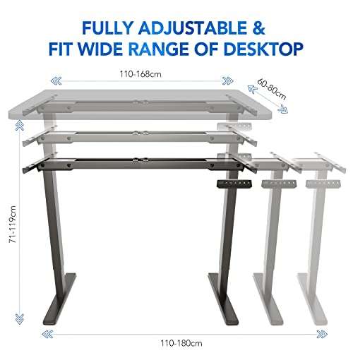 Bureau Assis Debout Électrique FLEXISPOT à 2 Moteurs (Vendeur Tiers)