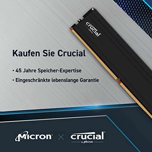 Kit mémoire RAM Crucial Pro (CP2K16G56C46U5) - 32 Go (2 x 16 Go), DDR5, 5600MHz, C46