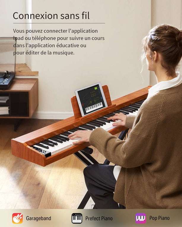 Piano Numérique Donner DEP1S 88 Touches, SemiLesté, Style Bois — free download