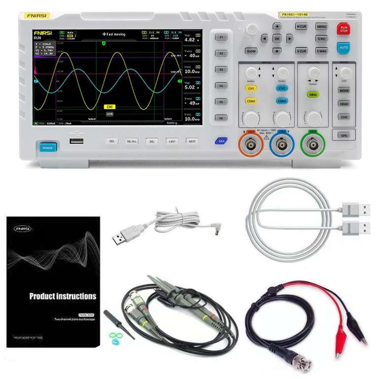 Oscilloscope numérique / générateur de signal Fnirsi 1014D - 100Mhz (entrepôt DE)