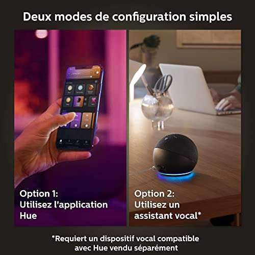 Pack 3 ampoules connectées Philips Hue GU10 White and Color
