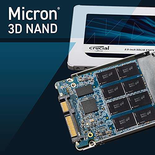 SSD interne 2.5" Crucial MX500 (CT2000MX500SSD1) - 2 To, TLC 3D, DRAM