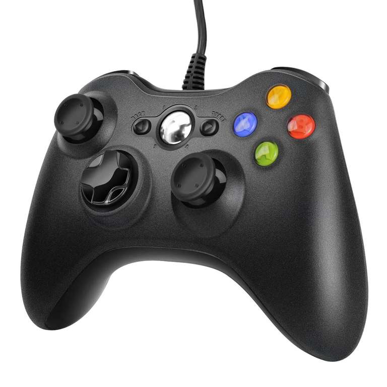 Contrôleur Sans Fil pour Xbox 360, Manette Sans Fil Xbox 360 pour Xbox &  Slim 360 PC (Noir) 