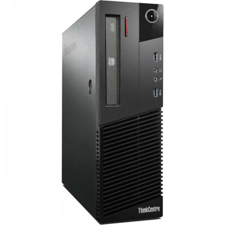 PC de bureau Lenovo ThinkCentre M83 - i3-4130, RAM 8 Go, SSD 240 Go, DVD-R, Windows 10 (Reconditionné - Grade B)