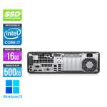 PC fixe HP EliteDesk 800 G5 SFF -Intel core i7-9700 3,00 GHz, 16 Go RAM (DDR4), SSD 500 Go SSD, Windows 11 (Reconditionné)