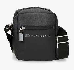 Sélection de sacs et accessoires Pepe Jeans en promotion - Ex : Sac bandoulière - noir et gris chiné (19.5x6x15 cm)