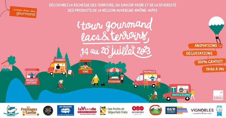 Dégustation de produits régionaux (fromages AOP, poissons, viandes, vins, fruits,...) & Animations ludiques gratuites - Auvergne-Rhône-Alpes