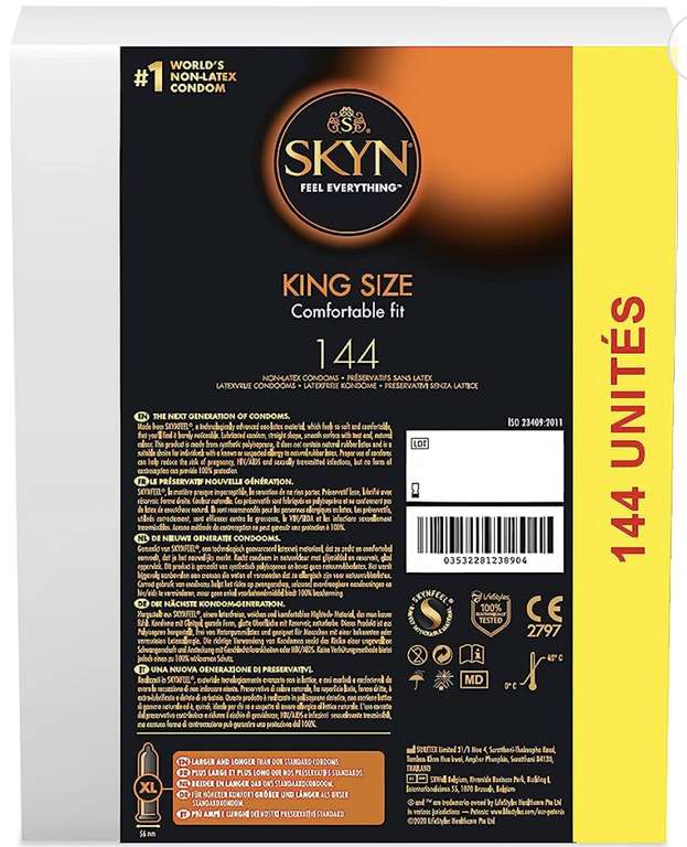 [Prime] Boîte de 144 préservatifs Manix Skyn King Size