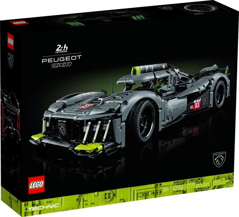 Jeu de construction Lego Technic Peugeot 9X8 24H du Mans Hybrid Hypercar n°42156 (toys-for-fun.com)