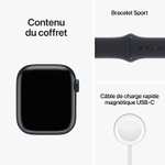 Sélection d'Apple Watch Series 8 en promotion - Ex : Montre connectée Apple Watch Series 8 (GPS) - 41 mm, Bracelet sport minuit