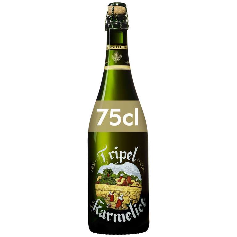Lot de 3 bouteilles de bière blonde belge Tripel Karmeliet ou Kwak ambrée ou blonde ou rouge (3 x 75cl + verre offert)