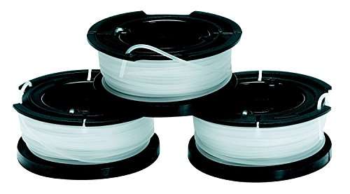 Lot de 3 Bobines de Rechange pour Coupe-Bordures Black+Decker Reflex Plus - Déroulement Automatique, 3 x 10 m (Fil de 1,5 mm)