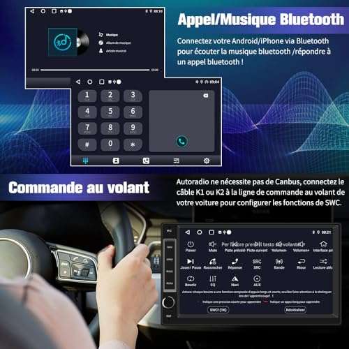 Poste Radio Voiture Bluetooth 5.1 avec Caméra de recul - Écran Tactile  Autoradio 6,2 (Via Coupon - Vendeur Tiers) –