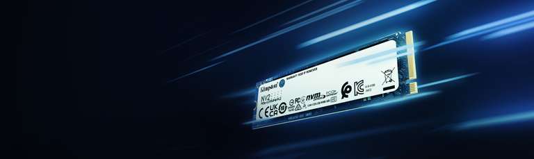 SSD interne NVMe M.2 2280 PCIe 4.0 x4 Kingston NV2 - 2 To (+ 9,68 € offerts en Rakuten Points)