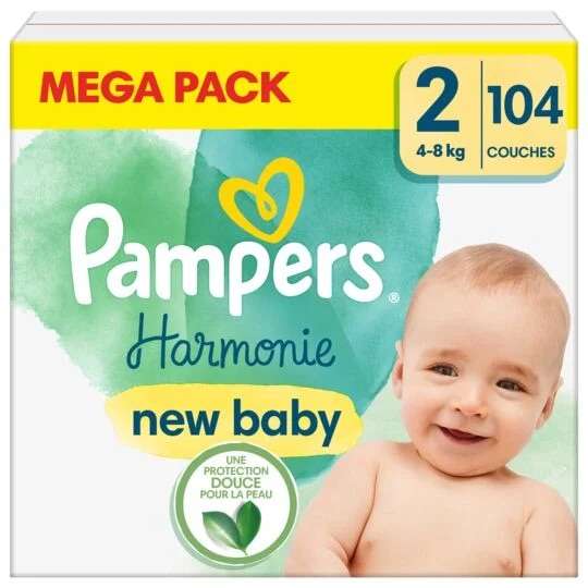 Mega pack de couches Pampers - Différentes variétés (via 26,25€ sur carte fidélité et ODR 15€)