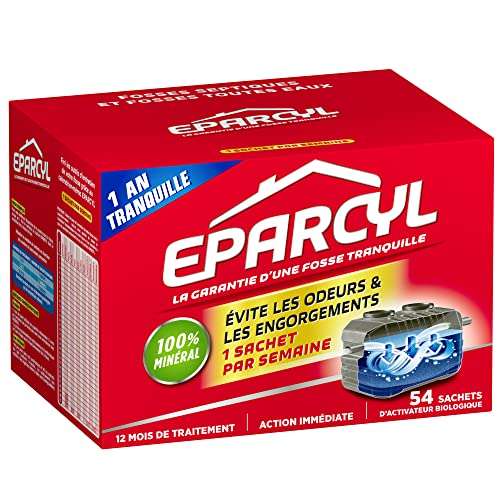 EPARCYL Activateur Biologique pour Fosse Septique 24 Sachets - 5½ de  Traitement - Produits écologiques - Produits