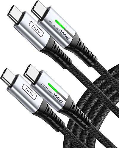 2 Câbles USB C vers USB C Iniu - 100W, 2m+2m, Type C (Vendeur Tiers)