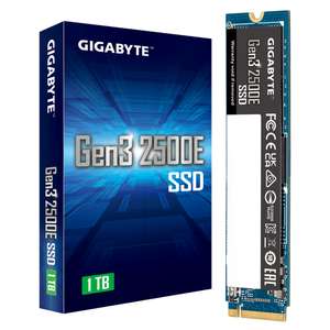 SSD interne M.2 NVMe PCIe 3.0 Gigabyte 2500E - 1To, 2400 Mo/s (31.90€ pour le 500Go)