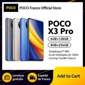 Smartphone 6.67" Xiaomi Poco X3 Pro - Full HD+ 120 Hz, Snapdragon 860, 8 Go de RAM, 256 Go (Entrepôt France - via coupon vendeur)